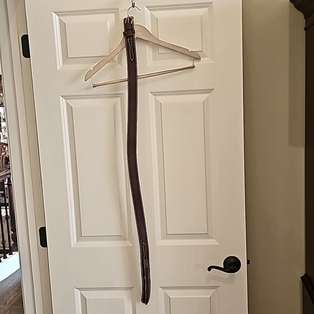 Leather Belt, Size 40, Brown